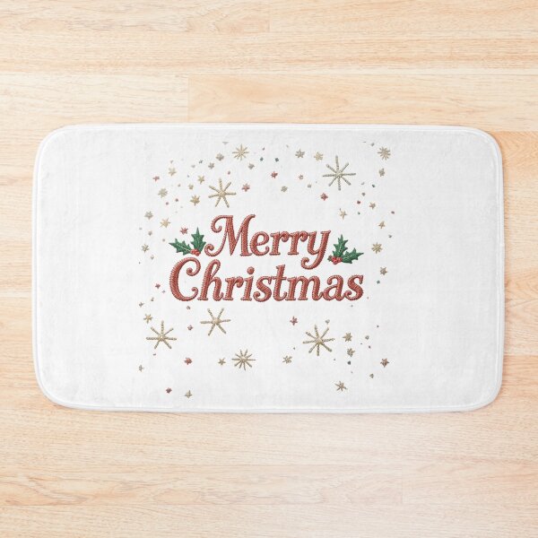 Item preview, Embroidered Merry Christmas T-Shirt - Vintage Knit Holiday Script Tee designed and sold by ZENTIO.