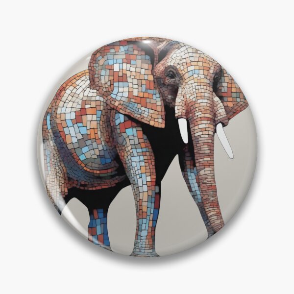 Item preview, mosaic pet elephant designed and sold by designmari.