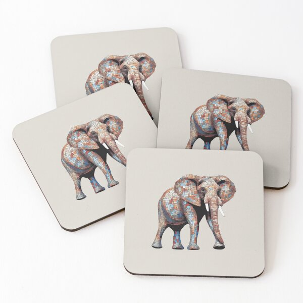 Item preview, mosaic pet elephant designed and sold by designmari.