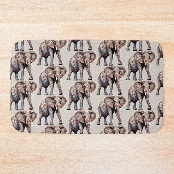 Item preview, mosaic pet elephant designed and sold by designmari.