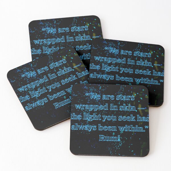 Item preview, Stars Wrapped in Skin — Rumi Quote designed and sold by TrisaThyme.