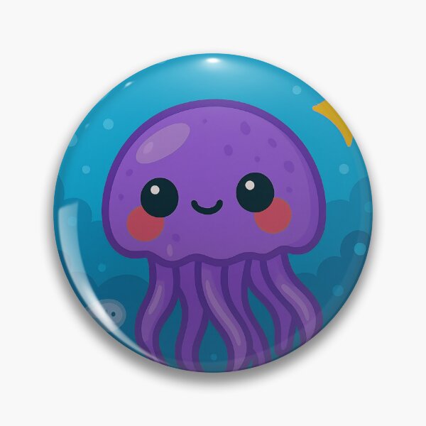 Item preview, Jelly Jellyfish – Kawaii Grape Sea Creature designed and sold by Whiskers&Waffles.