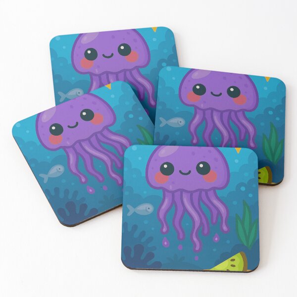 Item preview, Jelly Jellyfish – Kawaii Grape Sea Creature designed and sold by Whiskers&Waffles.