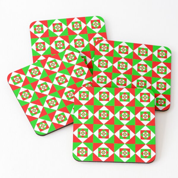 Item preview, Geometric Quilt: Christmas/Italian Flag  designed and sold by SarahJosArt.