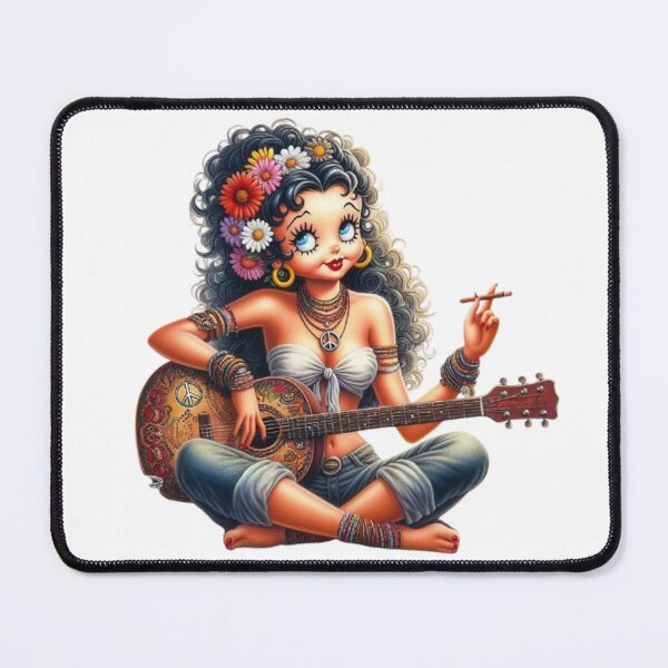 Item preview, "The Aura of the 70s: Portrait of a Hippie Woman" designed and sold by CHRIST5000.