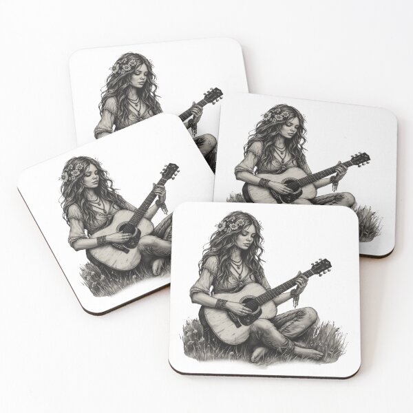 Item preview, "The Aura of the 70s: Portrait of a Hippie Woman" designed and sold by CHRIST5000.