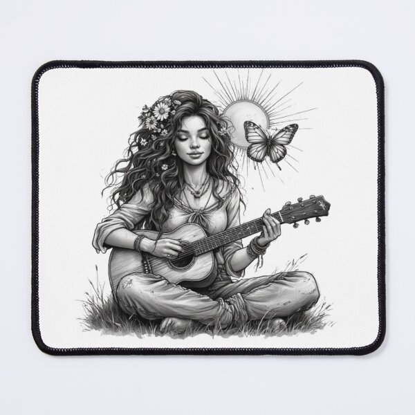 Item preview, "The Aura of the 70s: Portrait of a Hippie Woman" designed and sold by CHRIST5000.