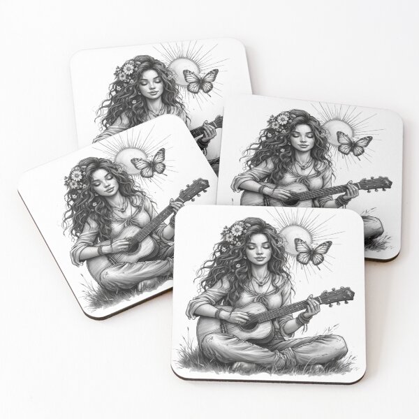 Item preview, "The Aura of the 70s: Portrait of a Hippie Woman" designed and sold by CHRIST5000.