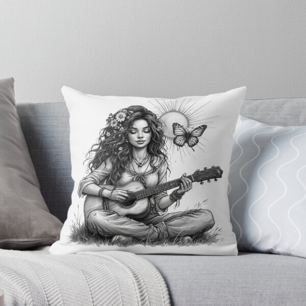 Item preview, "The Aura of the 70s: Portrait of a Hippie Woman" designed and sold by CHRIST5000.