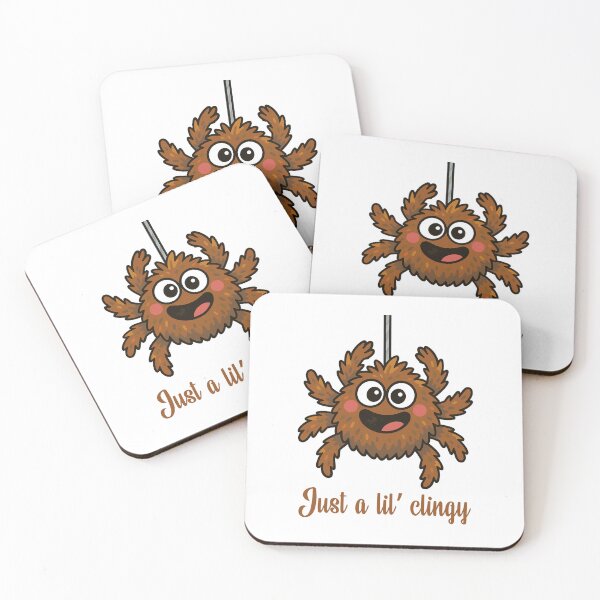 Item preview, Just a Lil’ Clingy – Cute Spider Cartoon designed and sold by CanSparkleArt.