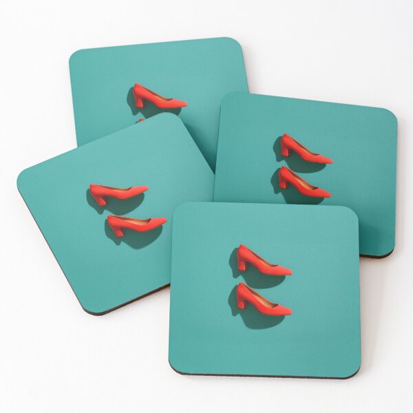 Item preview, Red heels on teal background designed and sold by SassyArtistry.
