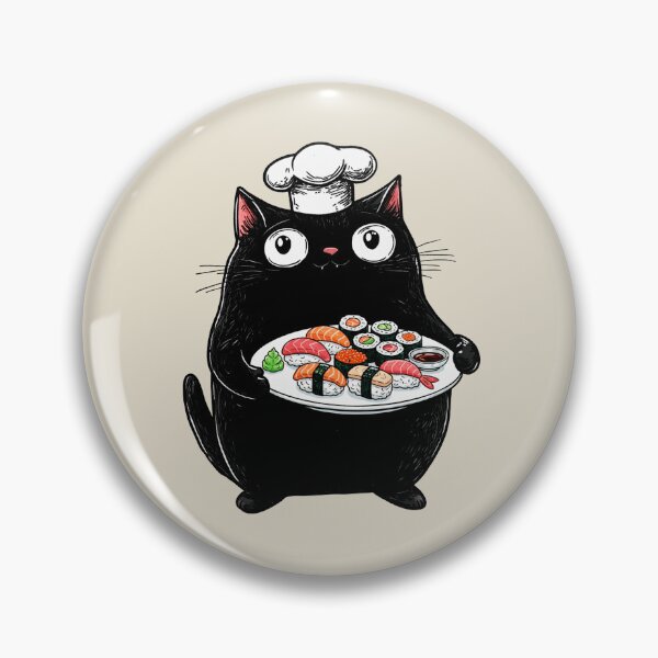 Artikelvorschau, Katzenkoch, Gourmet, Sushi-Liebhaber entworfen und verkauft von OrenjiArtShop.