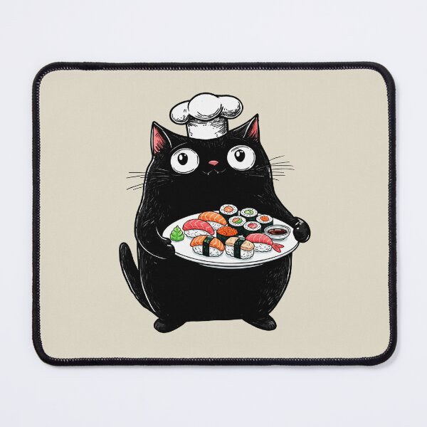 Item preview, Cat Chef, Gourmet, Sushi lover designed and sold by OrenjiArtShop.
