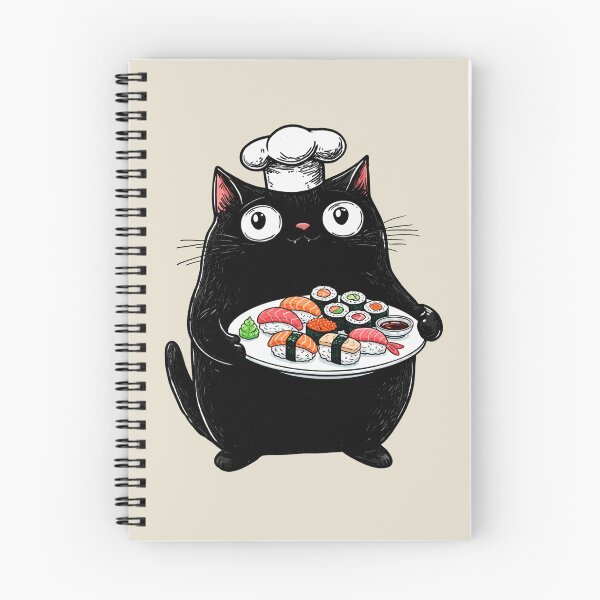Item preview, Cat Chef,  Gourmet, Sushi lover designed and sold by OrenjiArtShop.