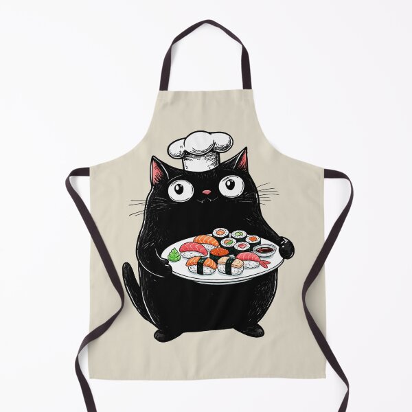 Item preview, Cat Chef, Gourmet, Sushi lover designed and sold by OrenjiArtShop.