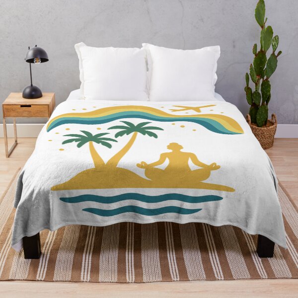 Item preview, Tropical island meditation illustration designed and sold by SassyArtistry.