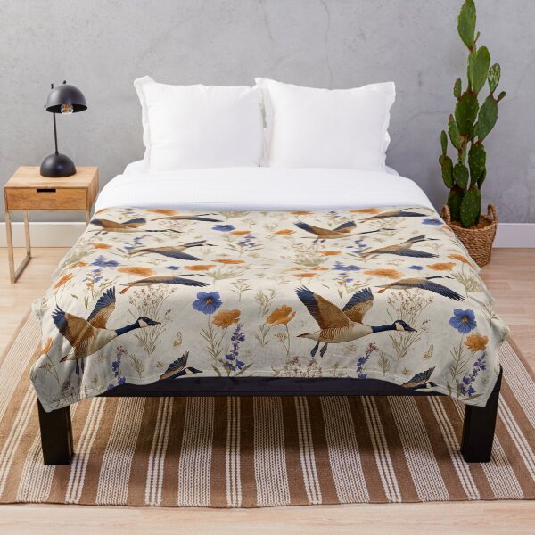 Item preview, Flying geese and wildflowers boho style fall design designed and sold by Lewis-mart.