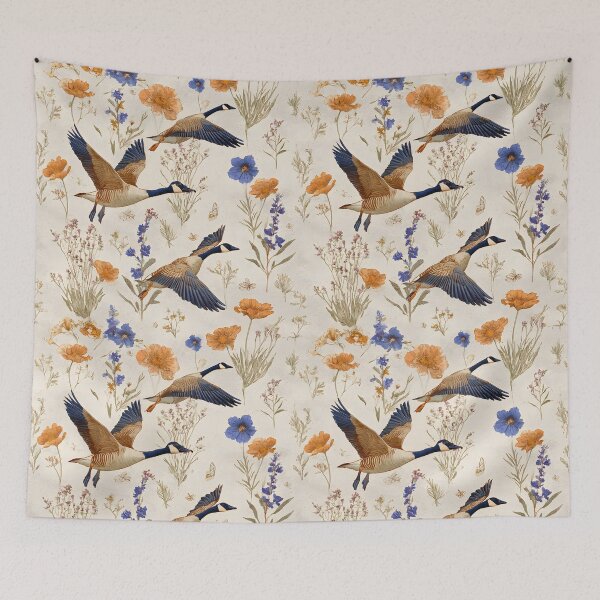Item preview, Flying geese and wildflowers boho style fall design designed and sold by Lewis-mart.