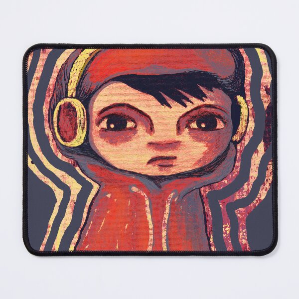 Item preview, Headphones Kid with Red Hoodie Painting designed and sold by HeatherUnderground.