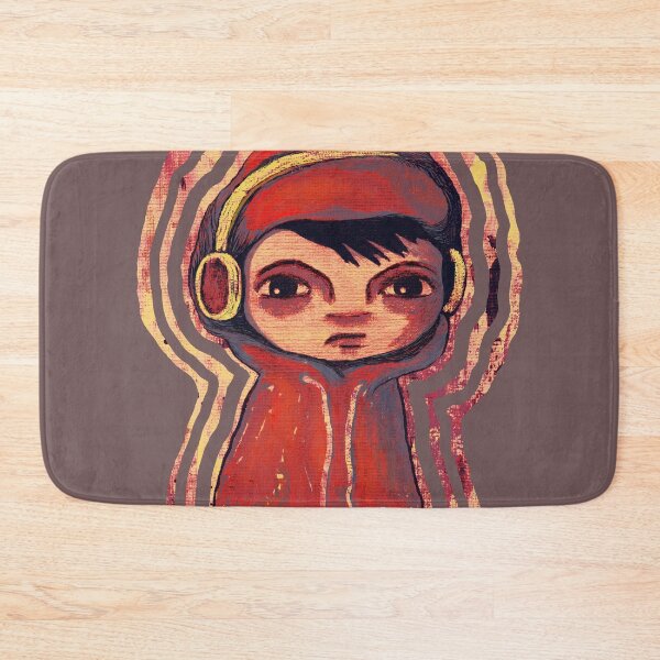 Item preview, Headphones Kid with Red Hoodie Painting designed and sold by HeatherUnderground.