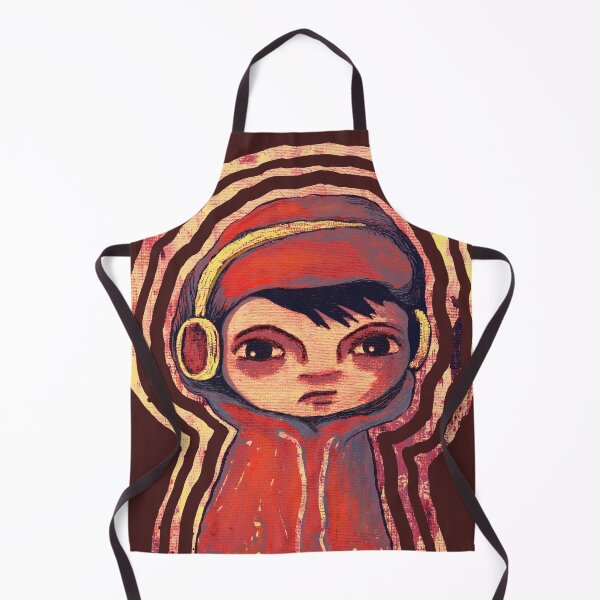 Item preview, Headphones Kid with Red Hoodie Painting designed and sold by HeatherUnderground.