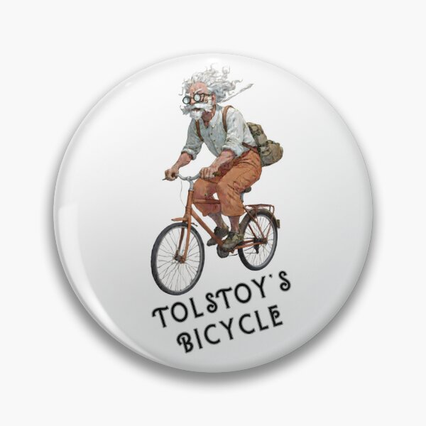 Item preview, Tolstoy’s Bicycle – Whimsical Literary Cycling Art designed and sold by Psycho-Crazy.