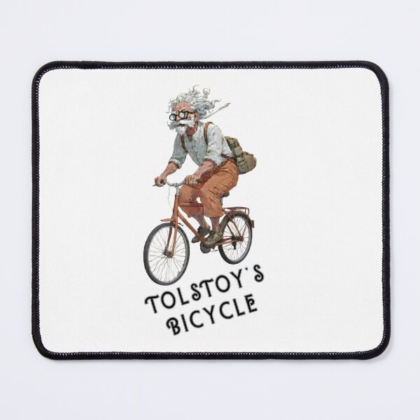 Item preview, Tolstoy’s Bicycle – Whimsical Literary Cycling Art designed and sold by Psycho-Crazy.