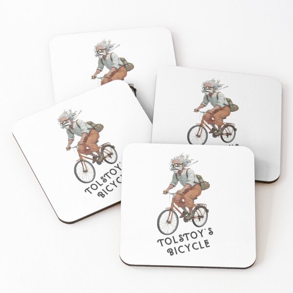 Item preview, Tolstoy’s Bicycle – Whimsical Literary Cycling Art designed and sold by Psycho-Crazy.