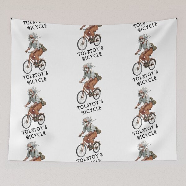 Item preview, Tolstoy’s Bicycle – Whimsical Literary Cycling Art designed and sold by Psycho-Crazy.