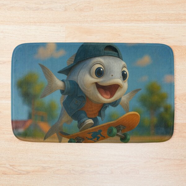 Item preview, Skater Pompano Fish designed and sold by Sillytoe.