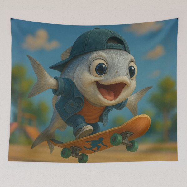 Item preview, Skater Pompano Fish designed and sold by Sillytoe.