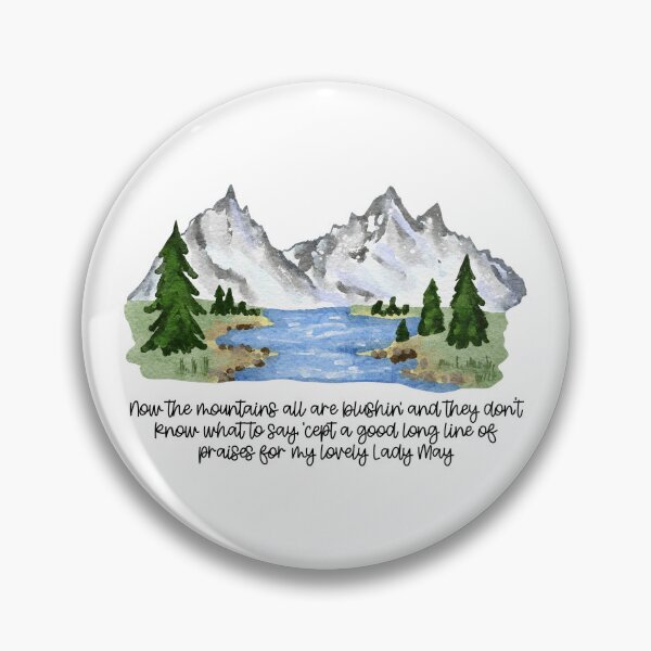 Item preview, Watercolor Mountains Lady May Song Lyrics designed and sold by SpencerReedDes.