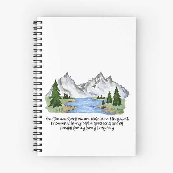 Item preview, Watercolor Mountains Lady May Song Lyrics designed and sold by SpencerReedDes.
