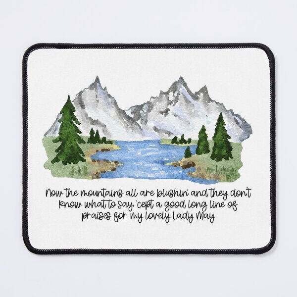 Item preview, Watercolor Mountains Lady May Song Lyrics designed and sold by SpencerReedDes.