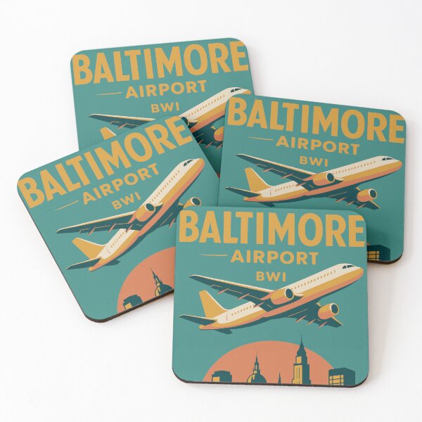 Item preview, Baltimore Travel Poster Retro Skyline designed and sold by -DEEWOLF-.