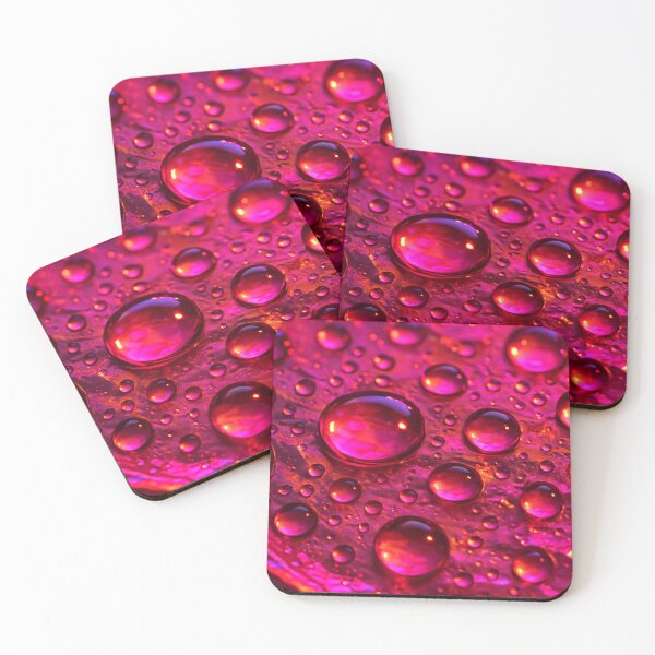 Item preview, Water droplets on vibrant pink surface designed and sold by SassyArtistry.