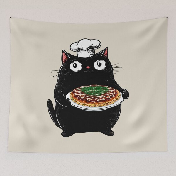 Item preview, Cat Loves, Okonomiyaki, Japanese Cuisine designed and sold by OrenjiArtShop.