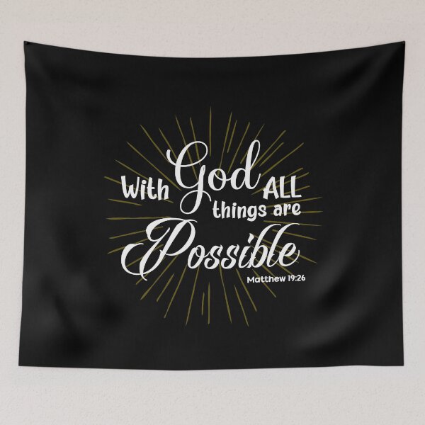 Item preview, With God All Things Are Possible (Matthew 19:26) – Inspirational Faith-Based Design designed and sold by DailyStrength.