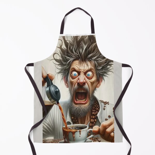 Item preview, Delantal “Café Loco” – Energía y Humor en la Cocina designed and sold by OpenMark.