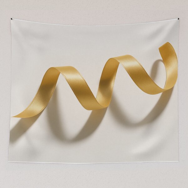 Item preview, Golden ribbon curl on white background designed and sold by SassyArtistry.