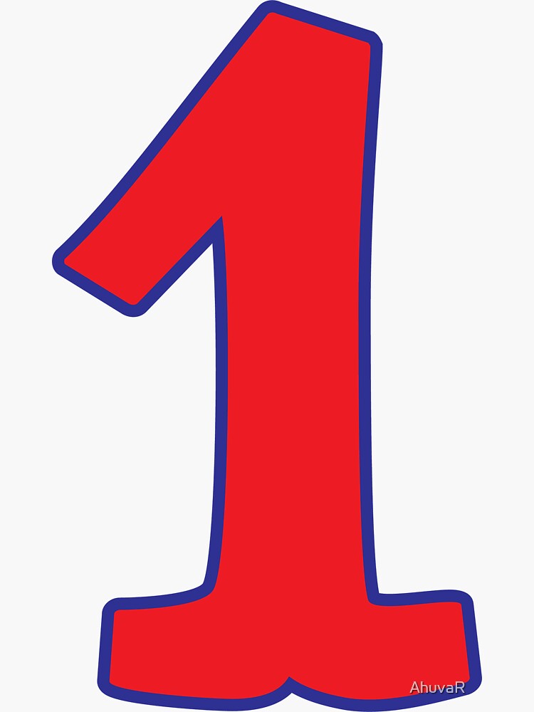"Number 1" Sticker by AhuvaR | Redbubble