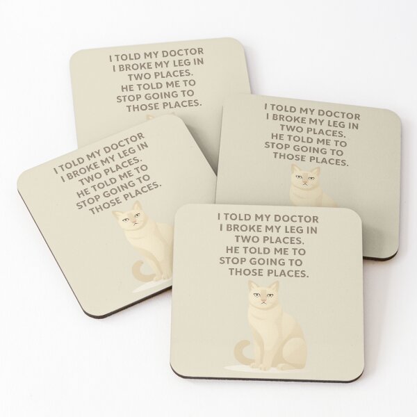 Item preview, “Expert Medical Advice” – Cream Cat Minimalist Humor designed and sold by catastrocat.