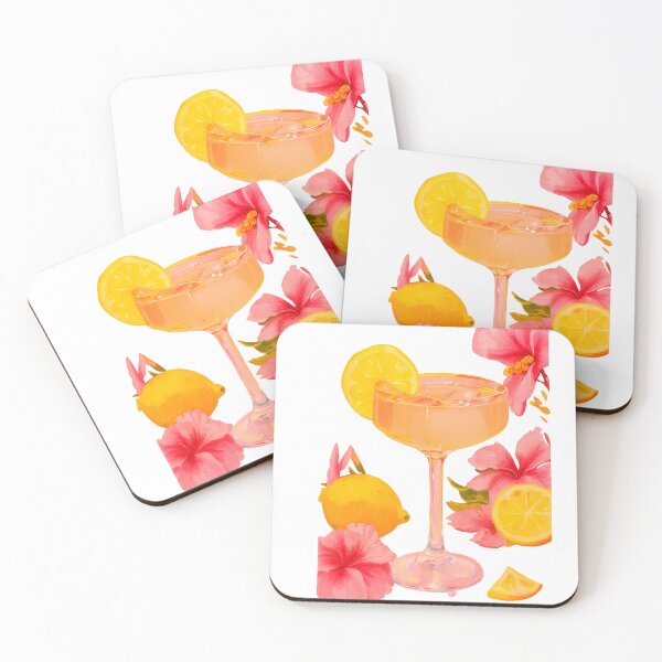 Item preview, Tropical Lemon Cocktail – Summer Drink Illustration designed and sold by CapyToon.