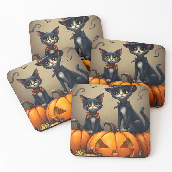 Item preview, Copy of Cute Halloween Cats and Carved Pumpkins designed and sold by artedamensagem.