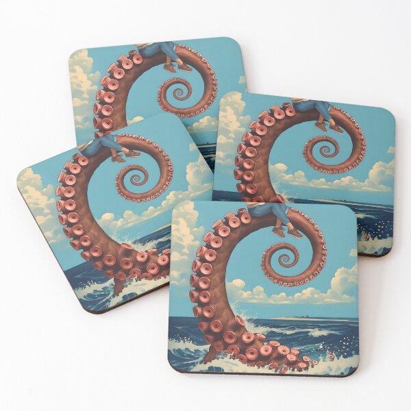 Item preview, Reader on a Sea Monster Tentacle designed and sold by CivilOrangeDesigns.
