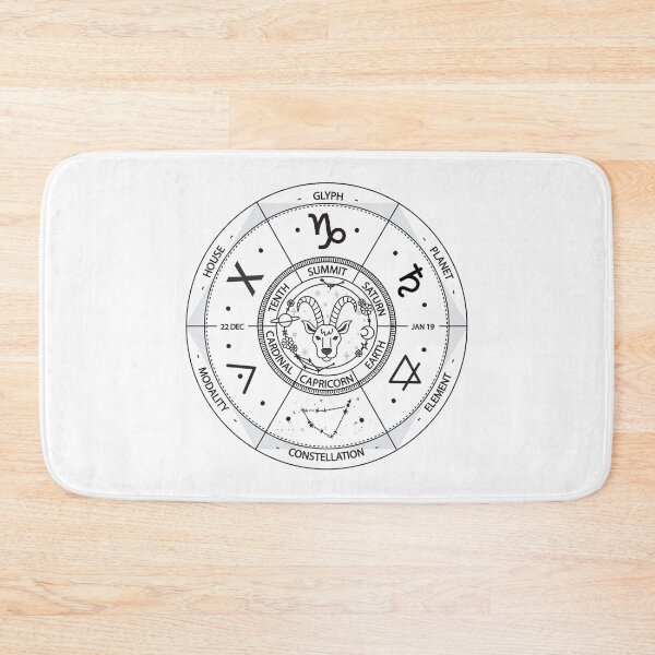 Item preview, Capricorn Zodiac Sign Wheel Illustration designed and sold by iNoheArts.