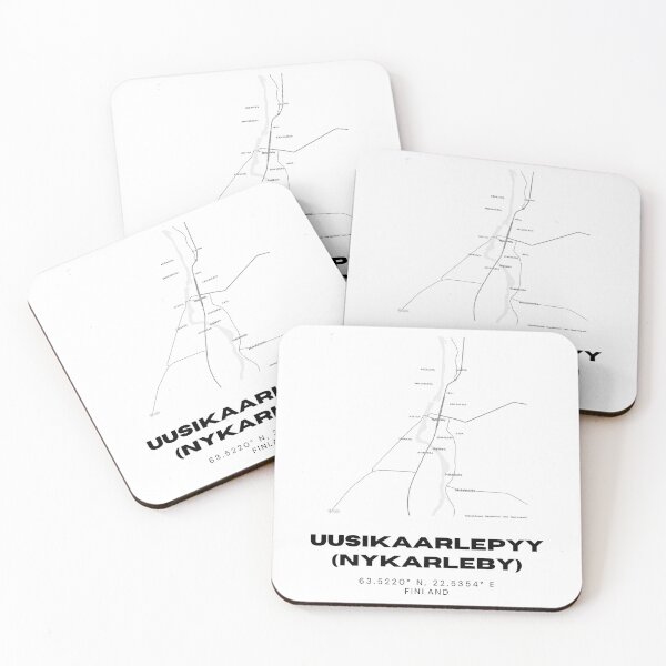 Item preview, Uusikaarlepyy (Nykarleby) Finland Map | Bilingual Nordic Poster designed and sold by RM-Journey.