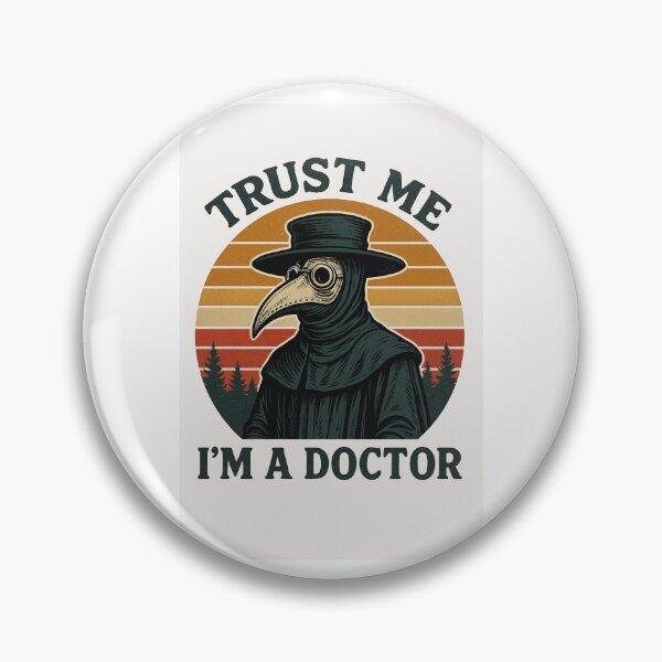 Item preview, Trust Me, I’m a Doctor – Vintage Plague Doctor Retro Sunset Design designed and sold by DailyDrivesct.