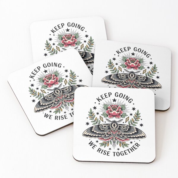 Item preview, Keep Going We Rise Together Sober Sips Motivational Sober Living Quote designed and sold by SoberSips.