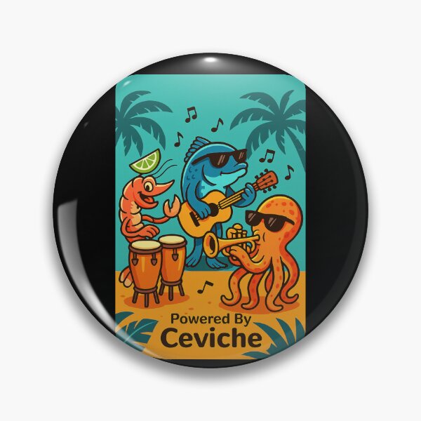 Item preview, Shrimp & Fish Band – Funky Salsa Ceviche designed and sold by Sarcastic designs.